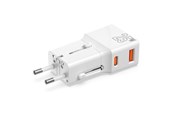 Mobil - Adaptere og ladere - Mobile Origin Travel adapter 25W EU/US/UK/AU whi - TAD25-2P-WHT