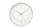 Dekorasjon - Nedis - clock - quartz - wall mountable - 30 cm - white silver - CLWA015PC30SR