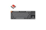 Tastatur - Keychron K1 MAX QMK/VIA Wireless RGB Hot Swap Low Profile Red - Gray - Tastatur - Uten talltastatur - Nordisk - Grå - K1M-H1