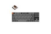 Tastatur - Keychron K1 MAX QMK/VIA Wireless RGB Hot Swap Low Profile Brown - Gray - Tastatur - Uten talltastatur - Nordisk - Grå - K1M-H3