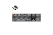 Tastatur - Keychron K5 MAX QMK/VIA Wireless RGB Hot Swap Low Profile Brown - Gray - Gamingtastatur - Nordisk - Grå - K5M-H3