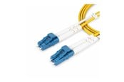 Nettverkskabel - 5m (16.4ft) LC to LC (UPC) OS2 Single Mode Duplex Fiber Optic Cable 9/125µm Laser Optimized 10G Bend Insensitive Low Insertion Loss - LSZH Fiber Patch Cord (SMDOS2LCLC5M) - patch cable - 5 m - yellow - SMDOS2LCLC5M