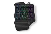 Tastatur - Nedis - keyboard - wired single-handed gaming - black - Gamingtastatur - Svart - GKBDS110BK