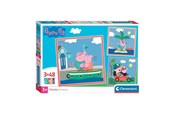 Puslespill - Clementoni Jigsaw Puzzle Super Color Square Peppa Pig 3x48pcs. Gulv - 25293