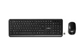 Tastatur - Nedis - keyboard and mouse set - QWERTZ - German - black Input Device - Tastatur & Mussett - Tysk - Svart - KBMCW100BKDE