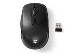 Mus - Nedis - mouse - black - Mus - Optisk - 6 - Svart - MSWS110BK