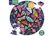 Puslespill - eeBoo Round Puzzle 500 pcs - Moths - EPZFMOT