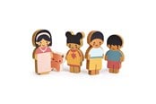 Dukker, Bamser & Utstyr - Mentari Doll house Figures - Family With Cat - MT7652