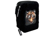 Skole - Tinka Triple Pencilcase - Tiger Black - 8-804207