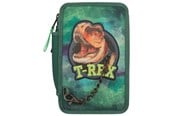 Skole - Depesche Dino World - T-rex - Triple Pencil Case - Green w/ Chain - 412506