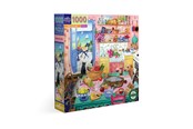 Puslespill - eeBoo Puzzle 1000 pcs - Pink Kitchen - EPZTPNK