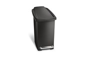 Avfallssortering - Simplehuman 10L slank pedalbøtte, svart plast - CW1329