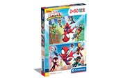 Puslespill - Clementoni Jigsaw Puzzle Super Color Spidey and His Amazing Friends 2x60pcs. Gulv - 21625