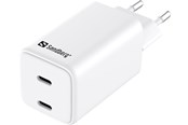 Mobil - Adaptere og ladere - Sandberg AC Charger Dual USB-C PD65W EU - 441-56