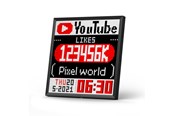 Gadget - Divoom Pixoo64 64x64 Pixel Art LED Display Social Media Counter - 6958444603780