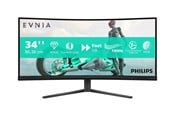 Skjerm - 34" Philips Evnia 3000 - 3440x1440 - 180Hz - Fast VA - HDR10 - Curved - 34M2C3500L/00