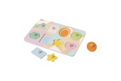 Babyleker - Classic World Wooden Nipple Puzzle Shapes 8pcs. - 40063