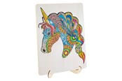 Puslespill - Creative Craft Group Wooden Jigsaw Puzzle Unicorn 137pcs. Tre - 400086