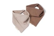 Babyutstyr - Nuuroo Acile bib 2-pack - Cobblestone / Cappuccino - NU205CC