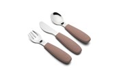 Babyutstyr - Nuuroo Jana cutlery set 3-pack  - Chocolate malt - NU465CM