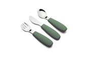 Babyutstyr - Nuuroo Jana cutlery set 3-pack - Dusty Green - NU465DG