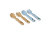 Babyutstyr - Nuuroo Carl cutlery set 4-pack - Blue Mix - NU576BM