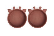 Babyutstyr - Nuuroo Alex silicone deep plate 2-pack - Mahogany - NU119M