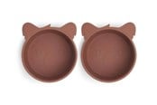 Babyutstyr - Nuuroo Alex silicone deep plate 2-pack  - Mahogany - NU120M