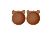 Babyutstyr - Nuuroo Alex deep plate 2-pack -  Caramel Café - NU374CC