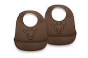 Babyutstyr - Nuuroo Alfie silicone bib 2-pack - Acorn - NU128A