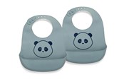 Babyutstyr - Nuuroo Alfie silicone bib 2-pack - Lead - NU128L