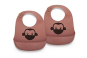 Babyutstyr - Nuuroo Alfie silicone bib 2-pack - Mahogany - NU128M