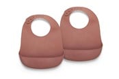 Babyutstyr - Nuuroo Tex silicone bib 2-pack  - Mahogany - NU129M