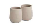 Babyutstyr - Nuuroo Abel silicone cup 2-pack  - Cobblestone - NU112CS