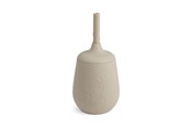 Babyutstyr - Nuuroo Adita silicone cup with straw - Cobblestone - NU114CS