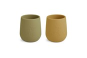 Babyutstyr - Nuuroo Abel silicone cup 2-pack  - Olive Green / Dusty Yellow - NU421OD