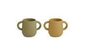 Babyutstyr - Nuuroo Abiola silicone cup 2-pack - Olive Green / Dusty Yellow - NU422OD