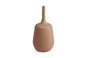 Babyutstyr - Nuuroo Adita silicone cup with straw - Chocolate Malt - NU472