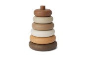 Babyleker - Nuuroo Sasha silicone stacking tower - Brown Color Mix - NU390