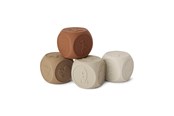 Babyleker - Nuuroo Sana silicone dice 4-pack  - Brown Color Mix - NU391