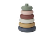 Babyleker - Nuuroo Sasha silicone stacking tower - Multi Mix - NU508