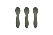 Babyutstyr - Nuuroo Ella silicone spoon 3-pack - Dusty Green - NU379DG