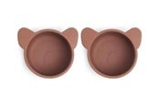 Babyutstyr - Nuuroo Rosa silicone snack box 2-pack- Mahogany - NU136M