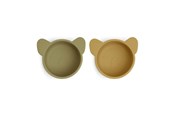 Babyutstyr - Nuuroo Rosa silicone snackbox 2-pack - Olive Green / Dusty Yellow - NU432OD