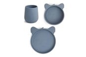 Babyutstyr - Nuuroo Judi silicone dinner set 3-pack - Bering Sea - NU122BS