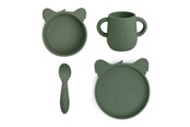 Babyutstyr - Nuuroo Lykke silicone tableware 4-pack  - Dusty Green - NU375DG