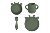 Babyutstyr - Nuuroo Lykke silicone tableware 4-pack - Dusty Green - NU376DG