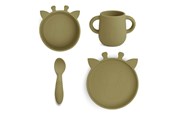 Babyutstyr - Nuuroo Lykke silicone tableware 4-pack  - Olive Green - NU428OG