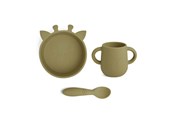 Babyutstyr - Nuuroo Ebba silicone tableware 3-pack - Olive Green - NU443OG