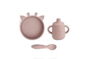 Babyutstyr - Nuuroo Elias silicone tableware 3-pack - Woodrose - NU445WR